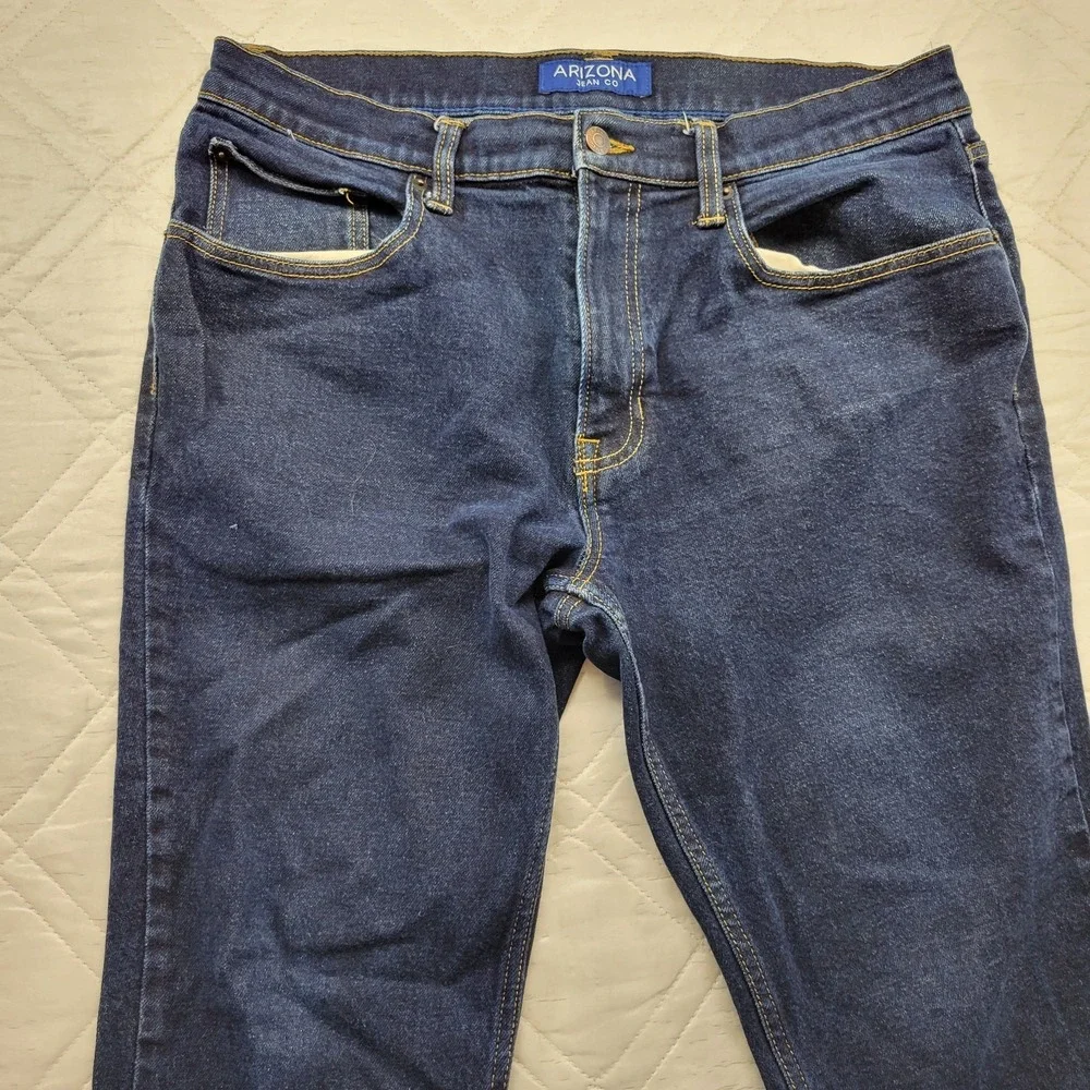 Arizona Jean Co Flex Slim Straight dark blue jeans size 36X32